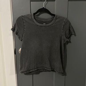 Aerie gray cropped tshirt